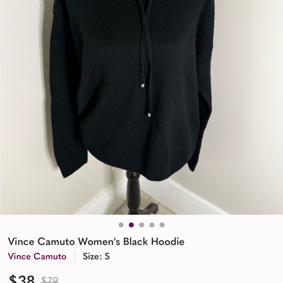 Vince Camuto Black Drawstring Joggers and Hoodie - Picture 5 of 9